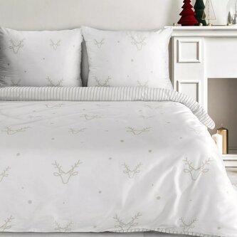 Vánoční povlečení 100% bavlna saténová EASY 1x 220x200 cm, 2x povlak 70x80 cm francouzské povlečení MyBestHome