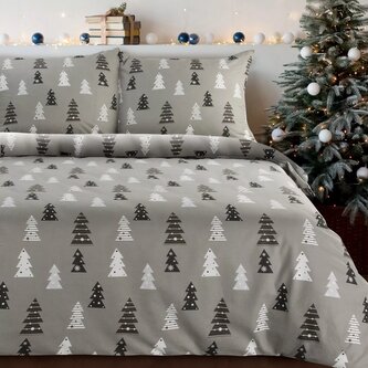 Vánoční povlečení 100% bavlna flanel LEON 1x 140x200 cm, 1x povlak 70x80 cm MyBestHome