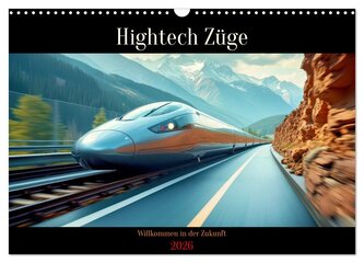 Hightech Züge (Wandkalender 2026 DIN A3 quer), CALVENDO Monatskalender