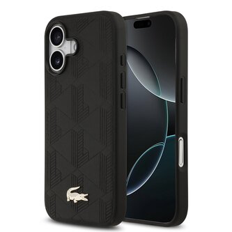 Lacoste PU Nomogramme Gold Logo MagSafe Zadní Kryt pro iPhone 17 Black