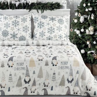 Vánoční povlečení 100% bavlna GNOMES 1x 140x200 cm, 1x povlak 70x80 cm MyBestHome