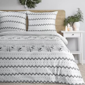 Vánoční povlečení 100% bavlna saténová TANYA 1x 220x200 cm, 2x povlak 70x80 cm francouzské povlečení MyBestHome