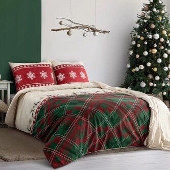 Vánoční povlečení 100% bavlna ANTON 1x 220x200 cm, 2x povlak 70x80 cm francouzské povlečení MyBestHome