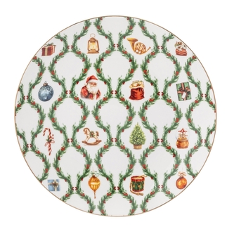 ŚWIĄTECZNA GIRLANDA TALERZ DESEROWY NBC 20 CM
