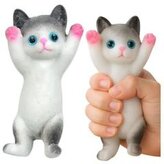 Gniotek sensoryczny Kotek biało-szary 13x6,5cm