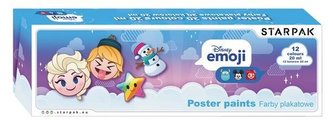 Farby plakatowe 12kol/20ml Emoji Frozen
