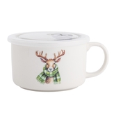 LUNCH BOX Z UCHEM NBC 800 ML Z POKRYWKĄ HERMETYCZNĄ DEK. RENIFER