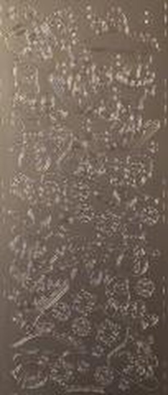 Stiker ażurowy 10x23cm srebrny