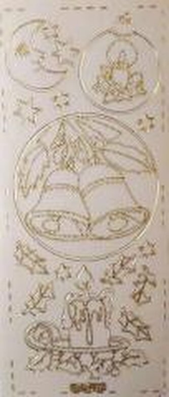 Stiker ażurowy 10x23cm transparentny złoty