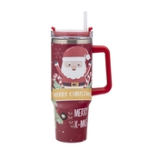 KUBEK NIERDZEWNY TERMICZNY DO SAMOCHODU Z UCHWYTEM  1,2 L DEK. MIKOŁAJ