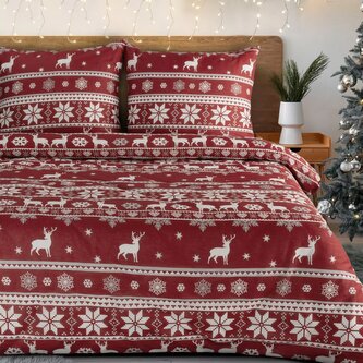 Vánoční povlečení 100% bavlna BERGEN 1x 140x200 cm, 1x povlak 70x80 cm MyBestHome