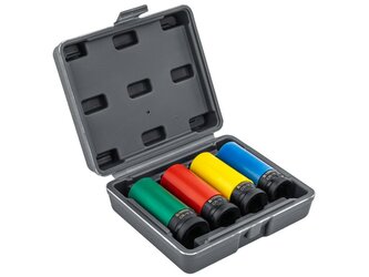 Nástrčné hlavice 1/2" 17, 19, 21, 22 mm na ALU disky - POWERMAT