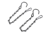 Kovový řetízek pro zavěšení dekorací, květináčů 25 cm - 10 ks - 2 černá
