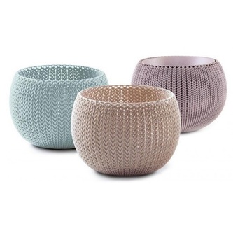 Sada 3 ks obalů na květináče COZY