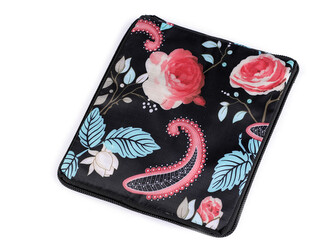 Skládací nákupní taška se zipem pevná 38x44 cm - 1 ks - 67 černá růže