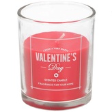 Valentýnská svíčka ve skle