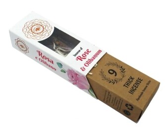 Indické vonné tyčinky Green Tree Rose & Olibanum 9 ks