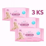 Výhodné balení - 3x Vlhčené čistící ubrousky 99% voda 60ks