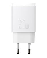 Baseus CCXJ-B02 Compact Quick Nabíječka USB/USB-C 20W White (Pošk. Balení)