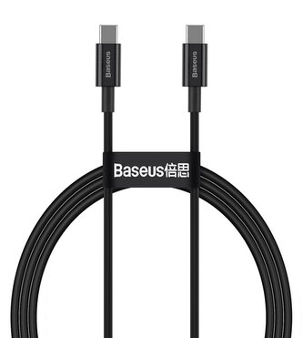 Baseus CATYS-C01 Superior Fast Charging Datový Kabel USB-C - USB-C 100W 2m Black (Pošk. Balení)