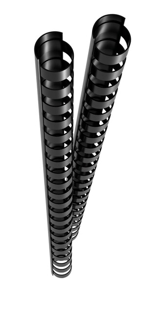 Kroužky pro vazbu 8mm, pro plastovou vazbu, černé, 100ks