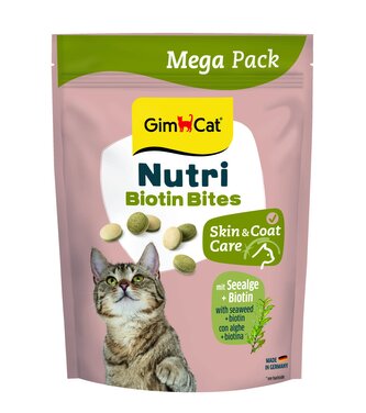 GimCat Nutri Biotin Bites s morskĂ˝mi riasami je chutnĂˇ maĹˇkrta, ktorĂˇ sa mĂ´Ĺľe kotĂşÄľaĹĄ po podlahe a hravo povzbudĂ­ vaĹˇu maÄŤku k pohybu. VysokĂ˝ obsah biotĂ­nu zabezpeÄŤuje vĂ¤ÄŤĹˇĂ­ lesk, intenzitu farby a pruĹľnosĹĄ koĹľe a srsti. OdporĂş