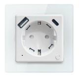 Smart vnitřní zásuvka Nexa bez kolíku, Immax NEO, typ F, 1xUSB, 1xUSB C , PD 20W, WiFi