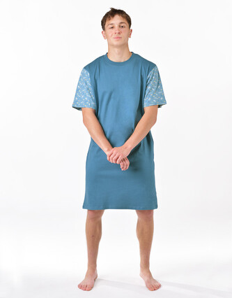 Pánská noční košile Gino modrá (79202-MGADxA) XL