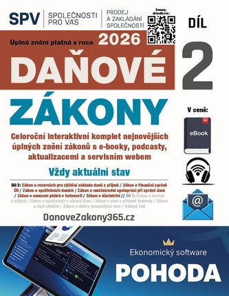 Daňové zákony 2026 (Díl 2.)