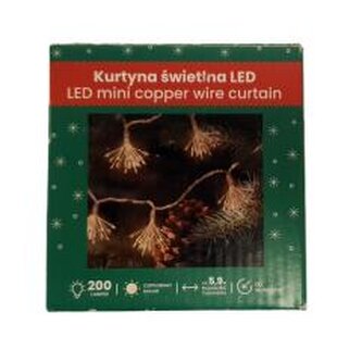 Kurtyna świetlna Lampki LED ciepłobiały 5,9m