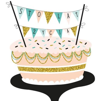 Karnet UK 7939 - Urodziny. Tort