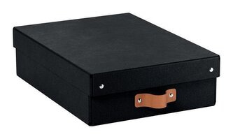 Úložný box "Puro", černá, velikost M - nízký, 2 ks/balení, LEITZ 61480095