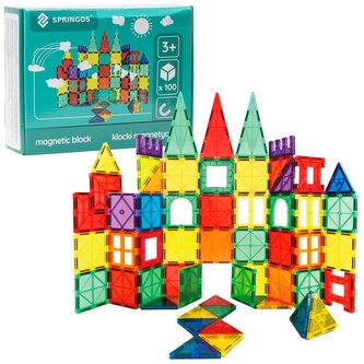 Magnetická stavebnice 100 dílů SPRINGOS KG0048