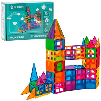 Magnetická stavebnice 60 dílů SPRINGOS KG0047