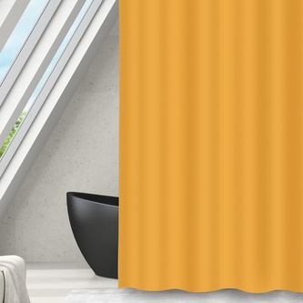 MSV sprchový závěs ROMANA, žlutý, průsvitný,180 x 180 cm, PEVA
