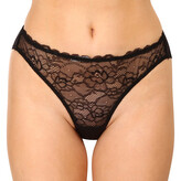 Dámské kalhotky Gina černé s krajkou (16102) M