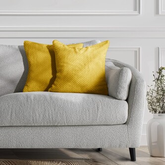 Povlaky na polštáře DecoKing Henry hořčicové, velikost 45x45*2