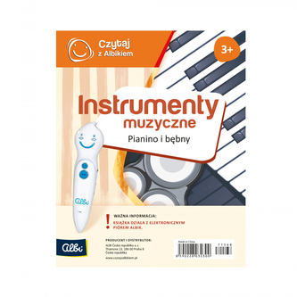 Czytaj z Albikiem. Instrumenty muzyczne, pianino i bębenki