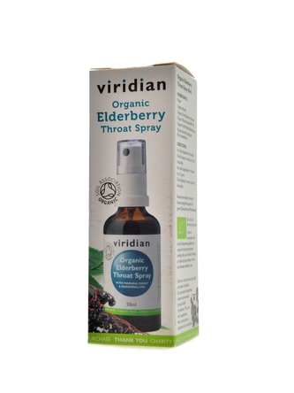 Viridian - Elderberry Throat Spray 50ml Organic