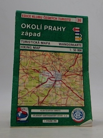 Okolí Prahy, západ. Turistická mapa 1:50 000