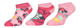 3PACK dětské ponožky Minnie vícebarevné (38614/pink) 23/26