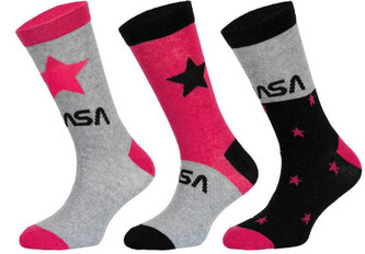 3PACK dětské ponožky NASA vícebarevné (39270/red) 27/30