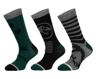 3PACK dětské ponožky Jurassic World vícebarevné (39267/green) 27/30