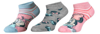 3PACK dětské ponožky Minnie vícebarevné (38614/grey) 31/34