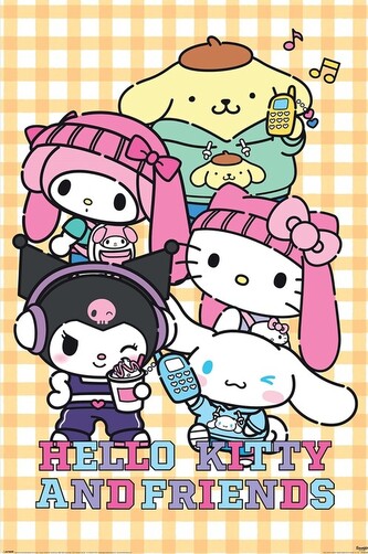 Plakát, Obraz - Sanrio - Hello Kitty - Pop, 61 × 91.5 cm
