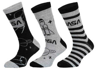 3PACK dětské ponožky NASA vícebarevné (39269/grey) 23/26