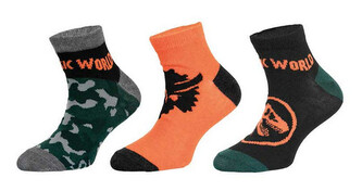 3PACK dětské ponožky Jurassic World vícebarevné (39266/orange) 31/34