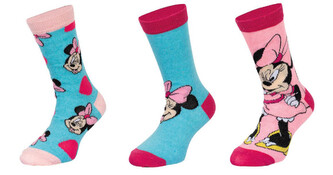 3PACK dětské ponožky Minnie vícebarevné (39717/blue) 31/34