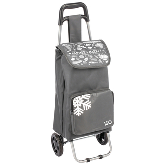 DOCHTMANN Nákupní vozík chladicí, nákupní taška izotermická šedá 30x32x92cm