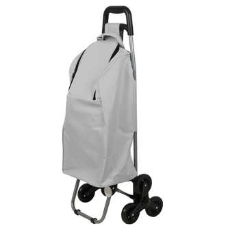 DOCHTMANN Nákupní vozík, nákupní taška šedá 35x28x92cm